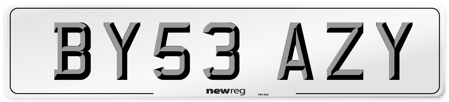 BY53 AZY Number Plate from New Reg